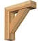 Ekena Millwork Traditional Block Rough Sawn Bracket w/ Offset Brace, Western Red Cedar, 6"W x 22"D x 22"H BKT0604X22X22TRA05RWR - alternate 1